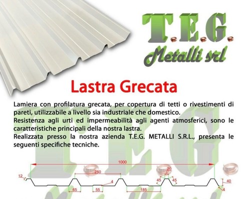 Lamiera grecata per - grecata,